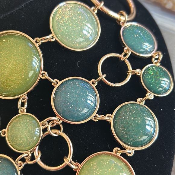 Blue Green Bubble Statement Necklace-Boutique - Picture 4 of 5